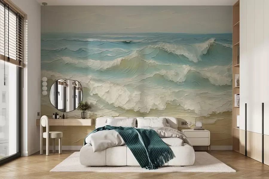 Wall Mural Photo Wallpaper Volumetric Wave Illusion w04202
