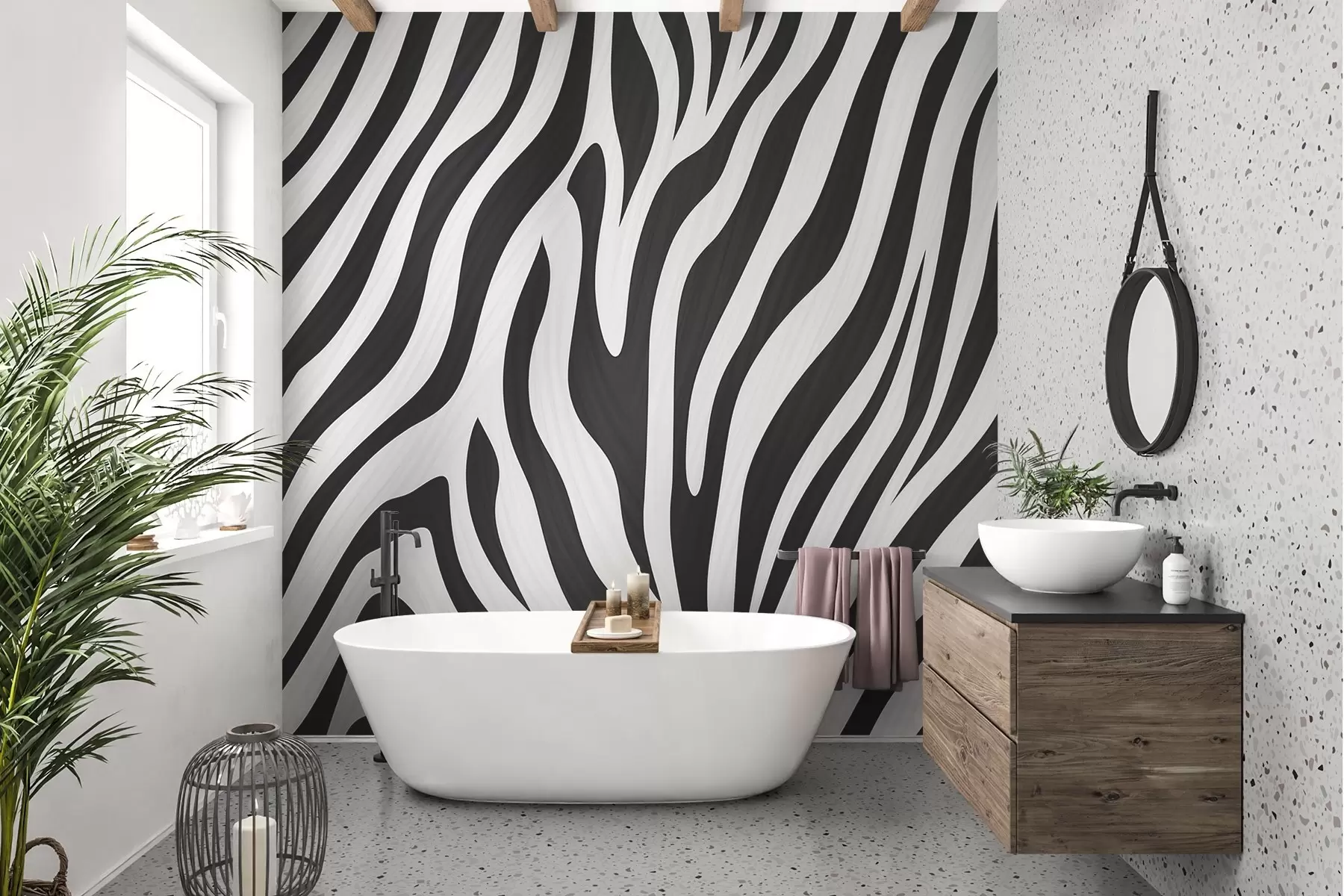 murais de parede Padrão de zebra w04214