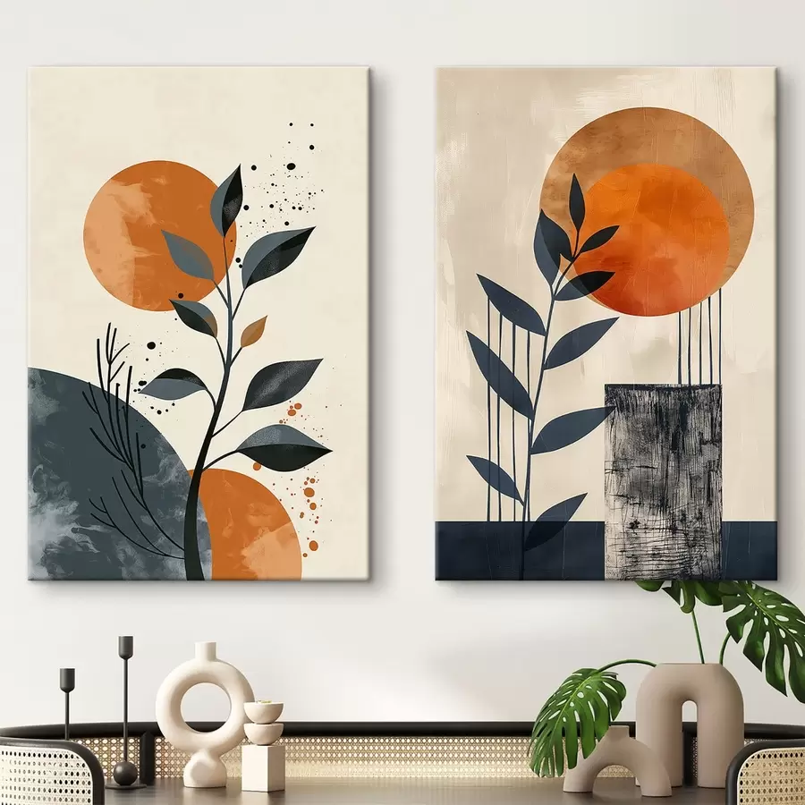 murales Hojas al atardecer m00469