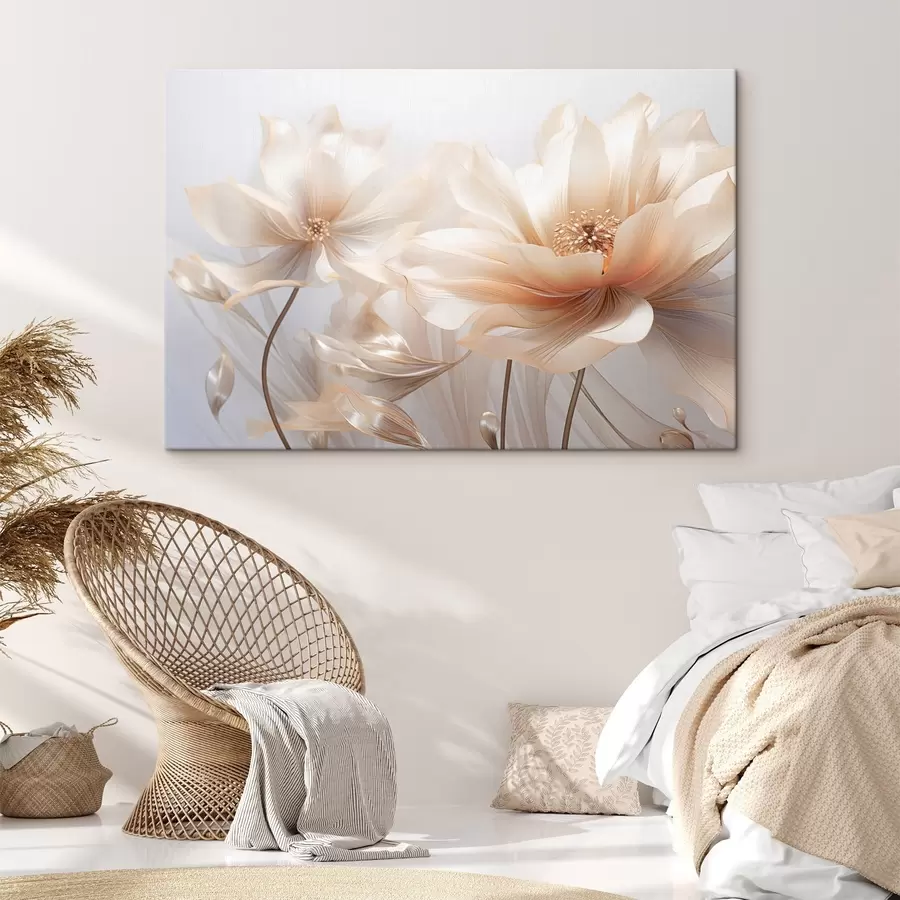 murales Flores suaves de melocotón s44836