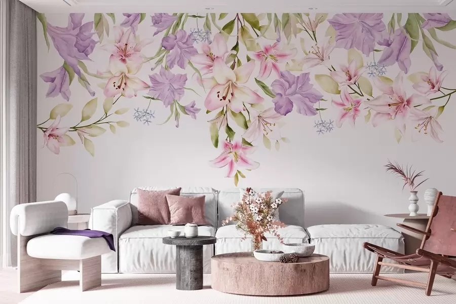 Wall Mural Photo Wallpaper lilies hanging from the top w04210
