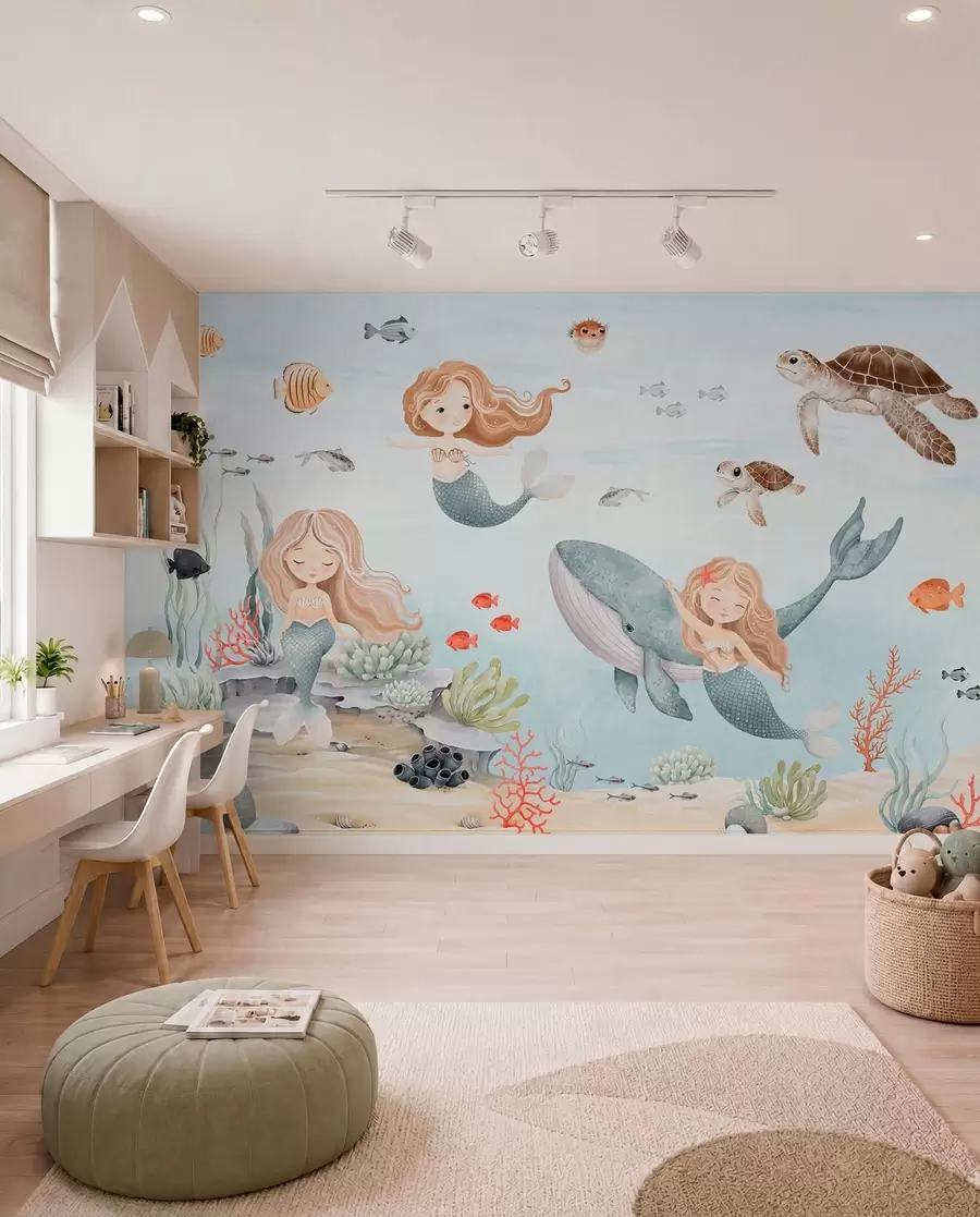 wall murals Mermaids of the Aqua Sea w04166