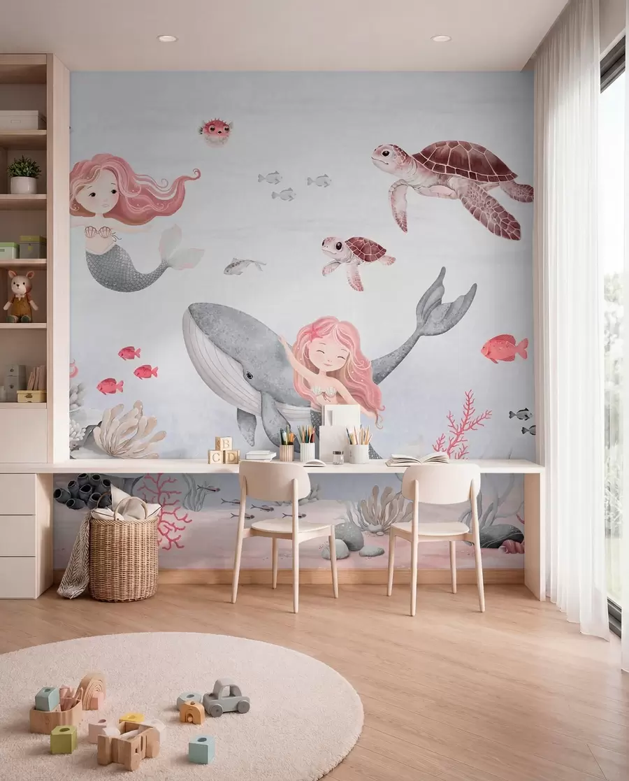 wall murals Mermaids of the Rose Sea w04166v1