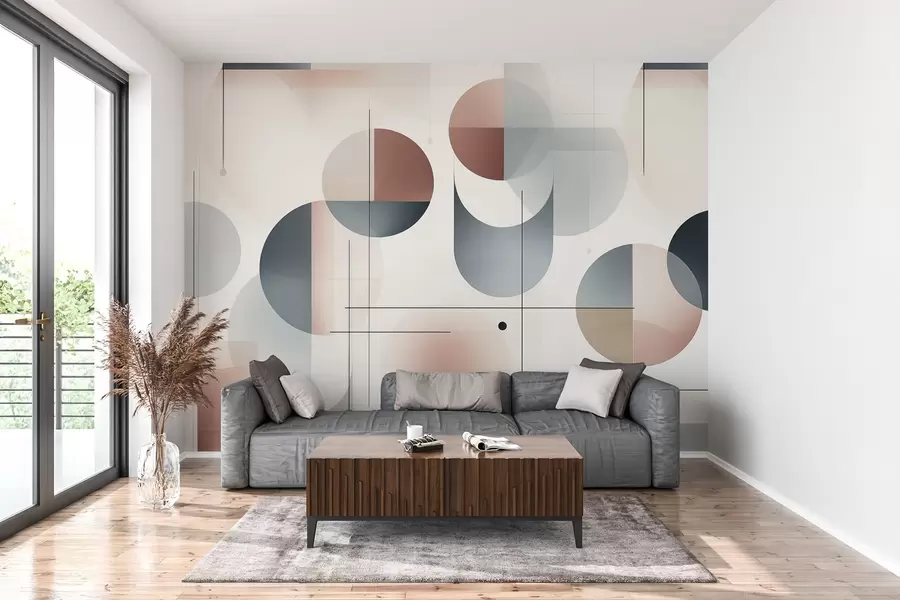 Wall Mural Photo Wallpaper Geometric abstract shapes w04220
