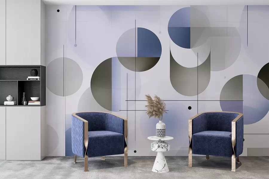 Wall Mural Photo Wallpaper Geometric abstract shapes w04220v1