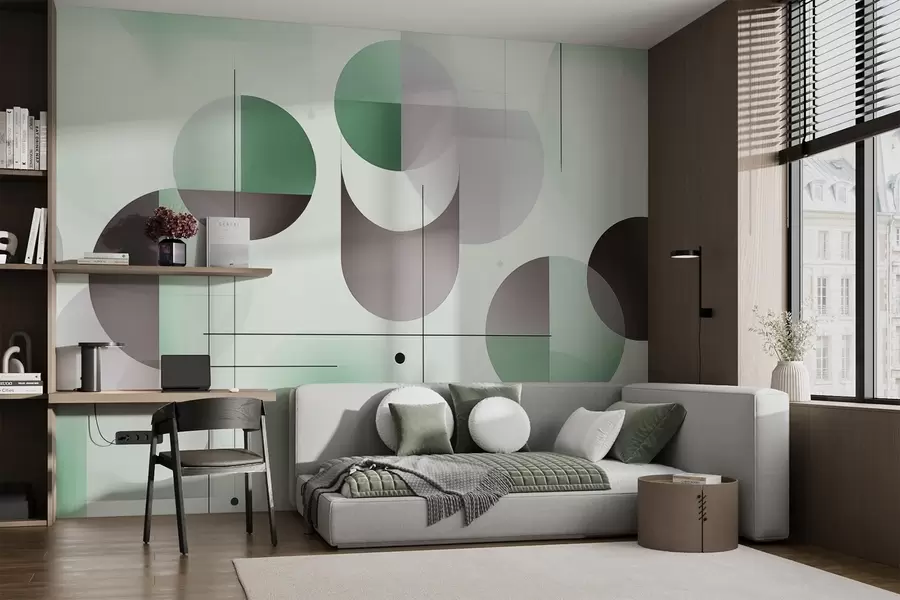 Wall Mural Photo Wallpaper Geometric abstract shapes w04220v2