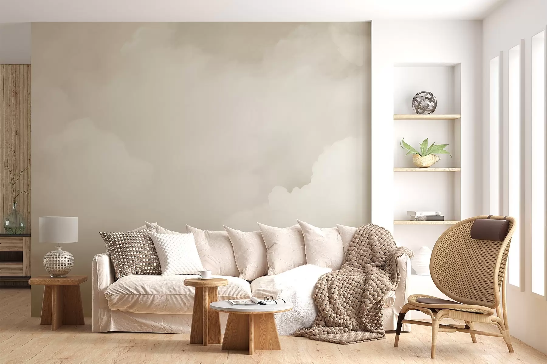 Wall Mural Photo Wallpaper Soft clouds w04224