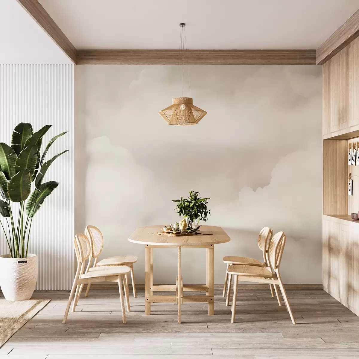 peintures murales Nuages doux w04224