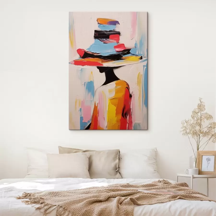 wall murals Woman in a wide hat s44994