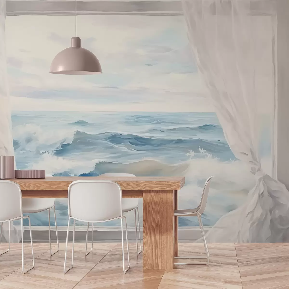 murales Vista al mar desde la ventana w04230