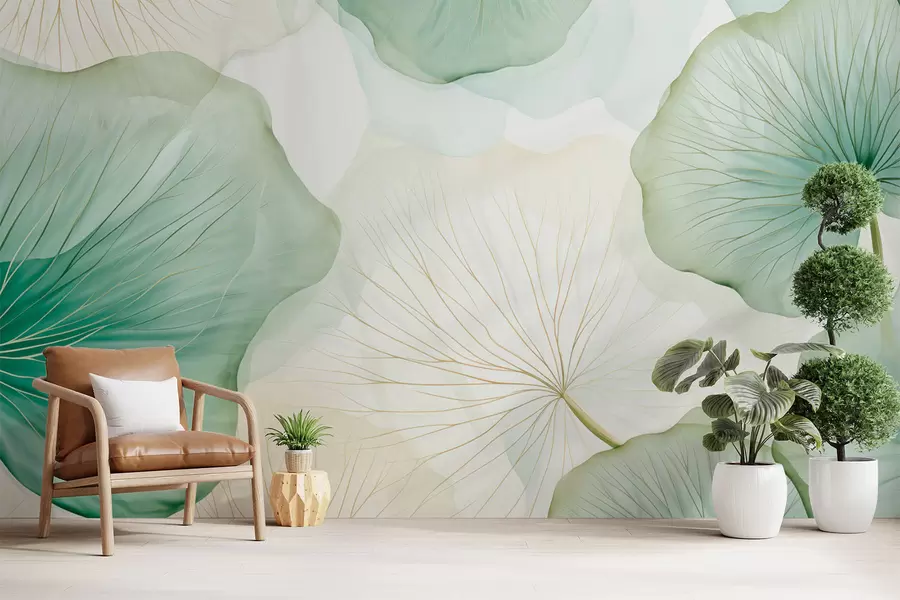 Wall Mural Photo Wallpaper Large leaves w04231