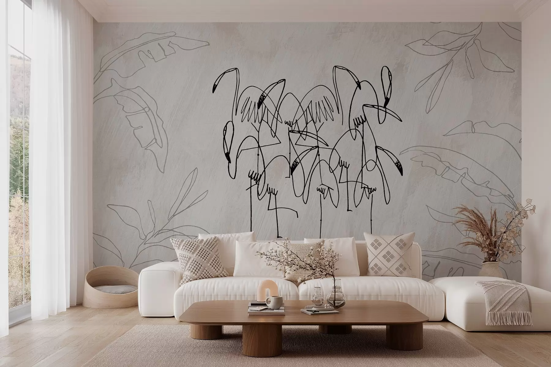 Wall Mural Photo Wallpaper Flamingo w04233
