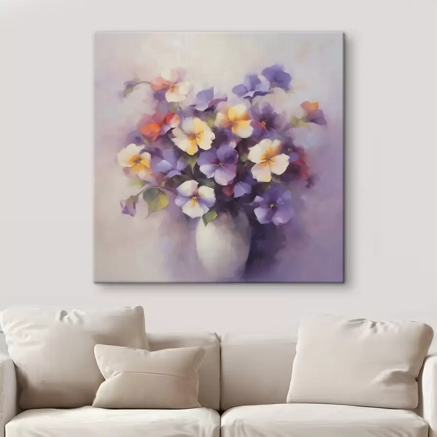 wall murals Bouquet with violets s45012
