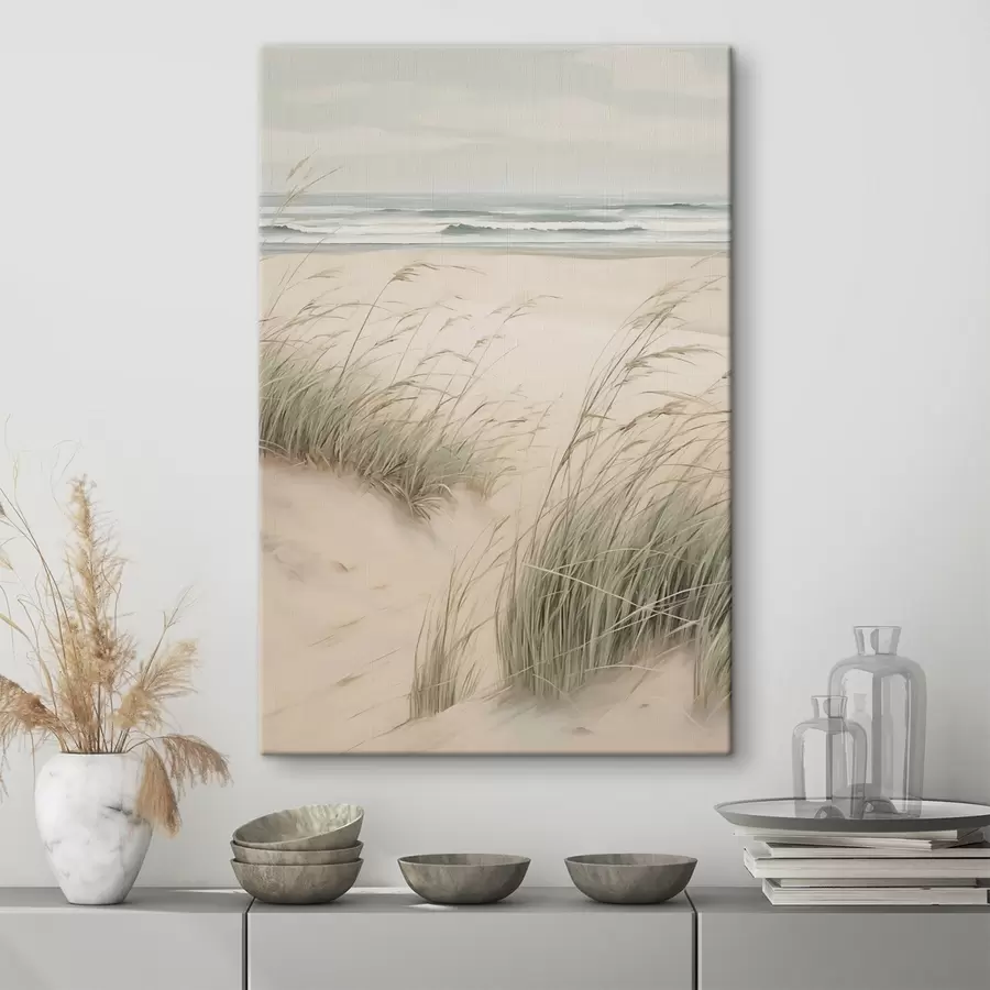 wall murals Grass in the sand by the sea s45019