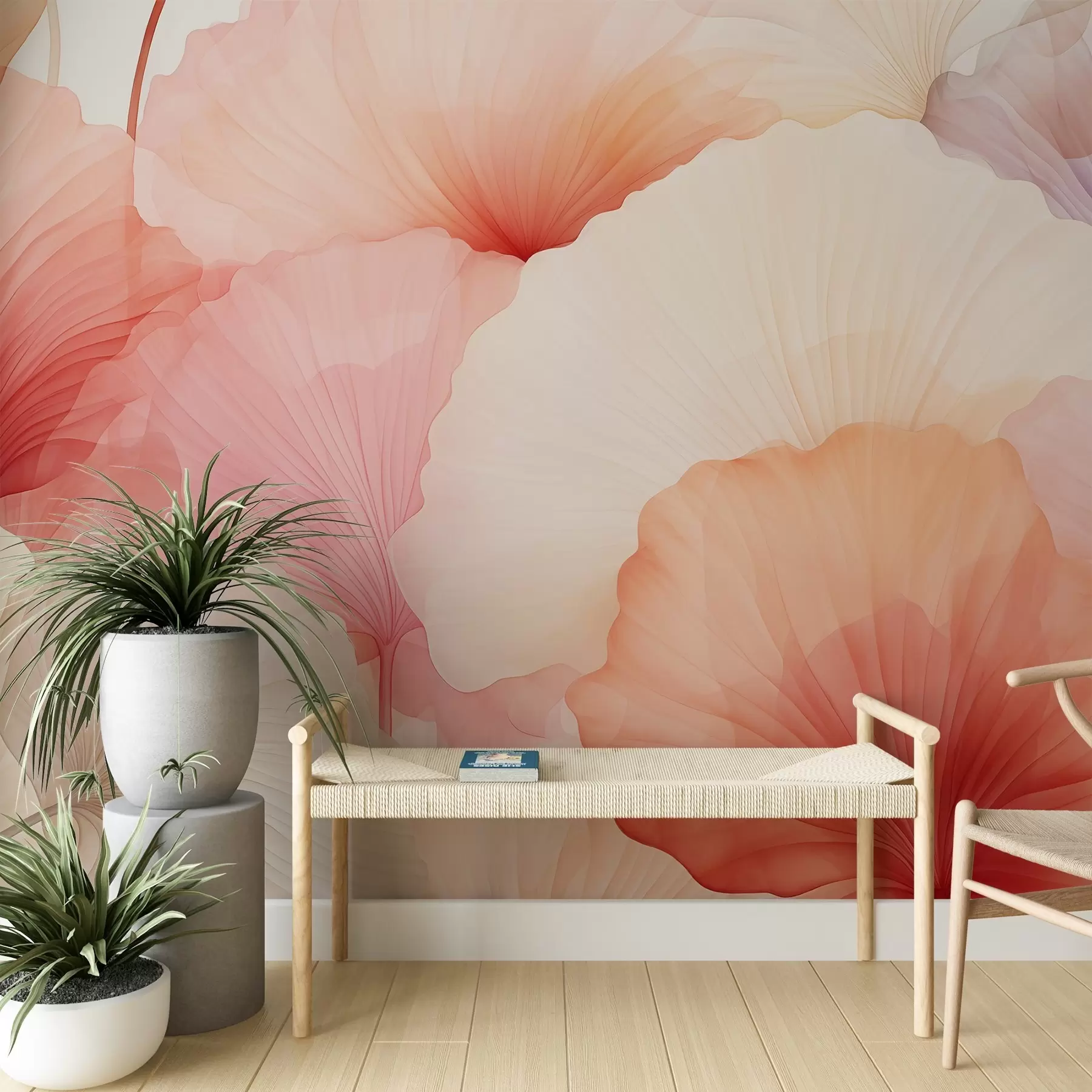 Wall Mural Photo Wallpaper flowers, petals, pink, pastel, tenderness, lightness w04256