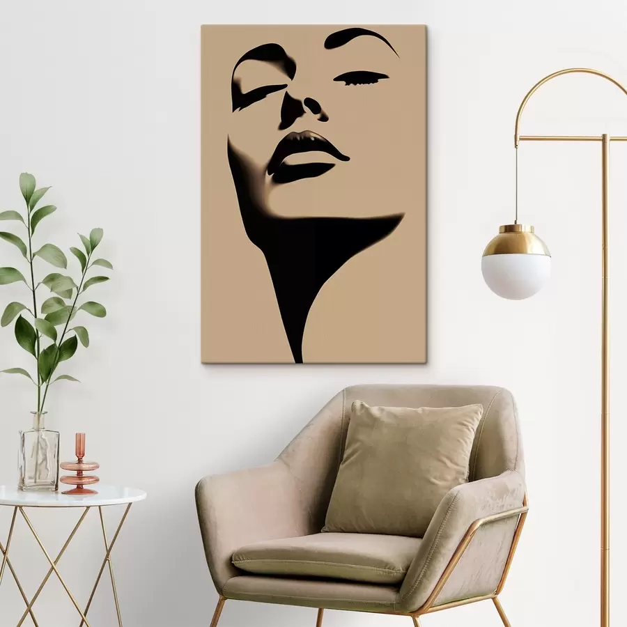 wall murals Silhouette of a woman's face s45071