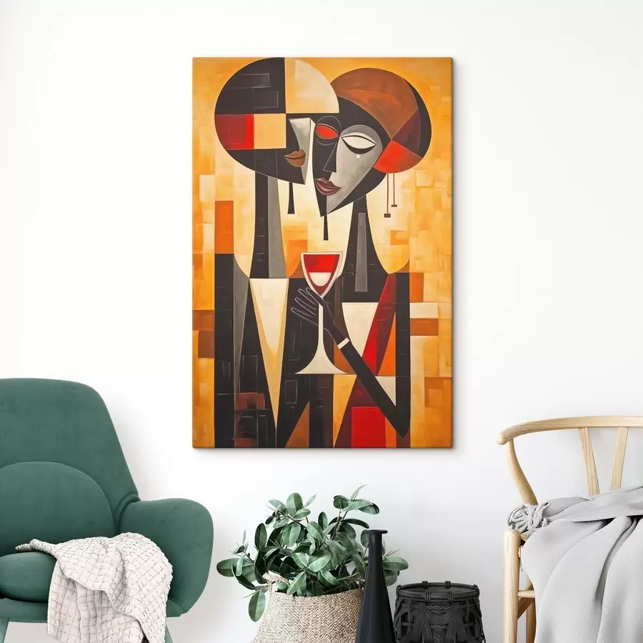 murales Dos con cristal cubista s45085