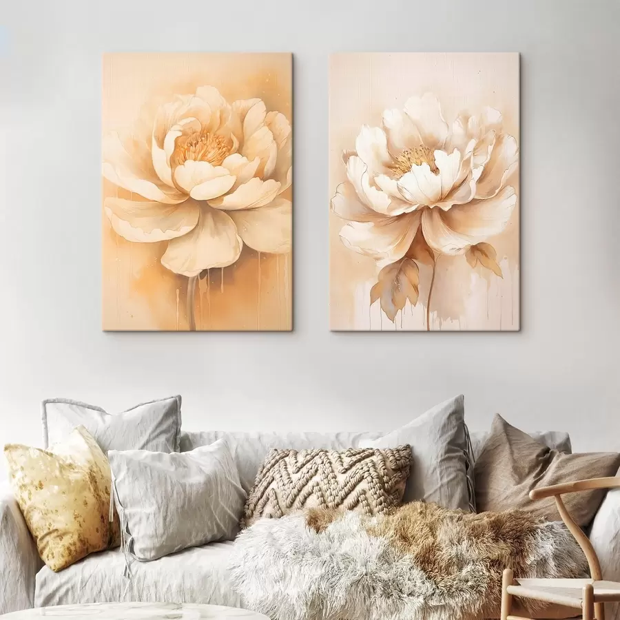 murales Flores beige m00499