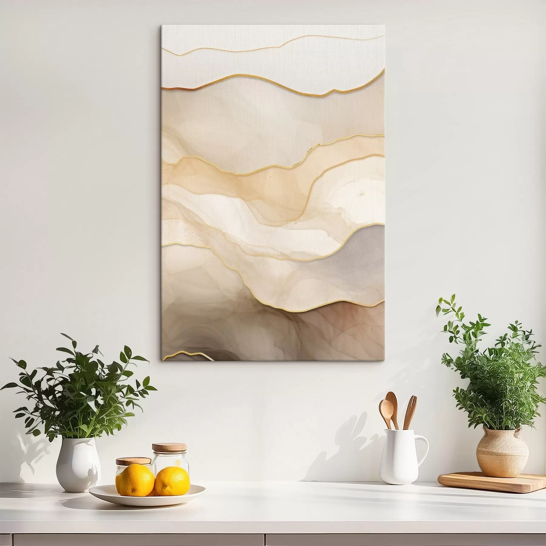 murales capas, beige, abstracto, textura, suave, tejido, natural, fluido, neutro s45088