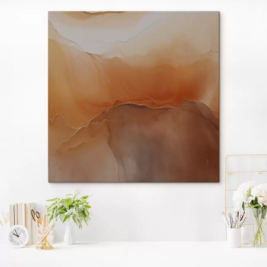 murales abstracto neutro, colores arena, curvas suaves, textura visual, efecto fluido s45108