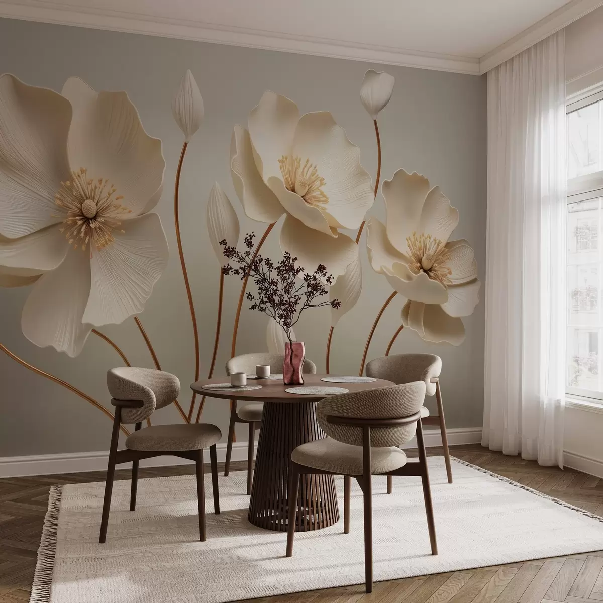 Wall Mural Photo Wallpaper Graceful flowers w04248