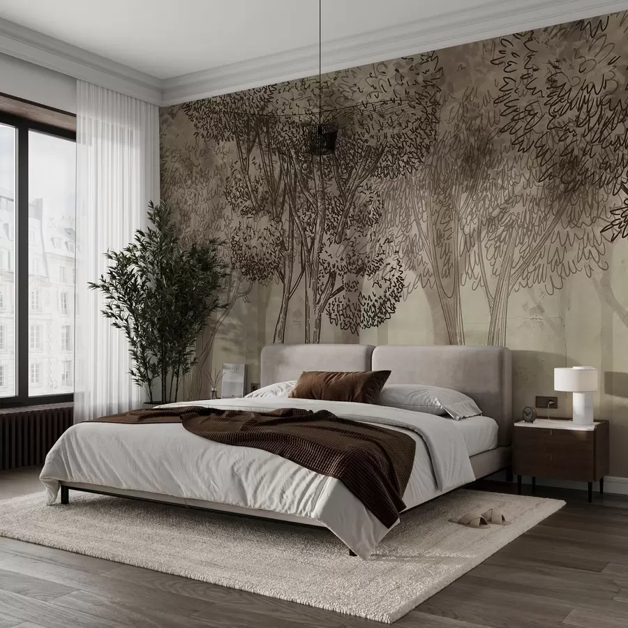 Wall Mural Photo Wallpaper Lush leafy trees w04251