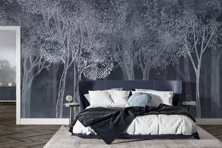 Wall Mural Photo Wallpaper Lush leafy trees w04251v2