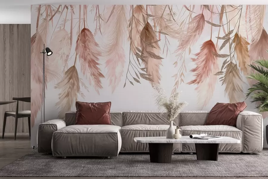 wall murals Dried flower blossoms w04253