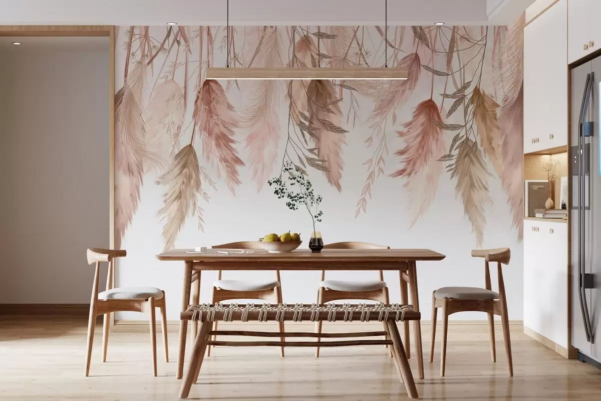 peintures murales Fleurs séchées w04253