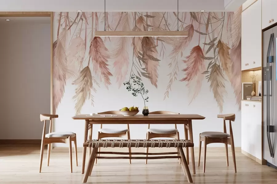 peintures murales Fleurs séchées w04253