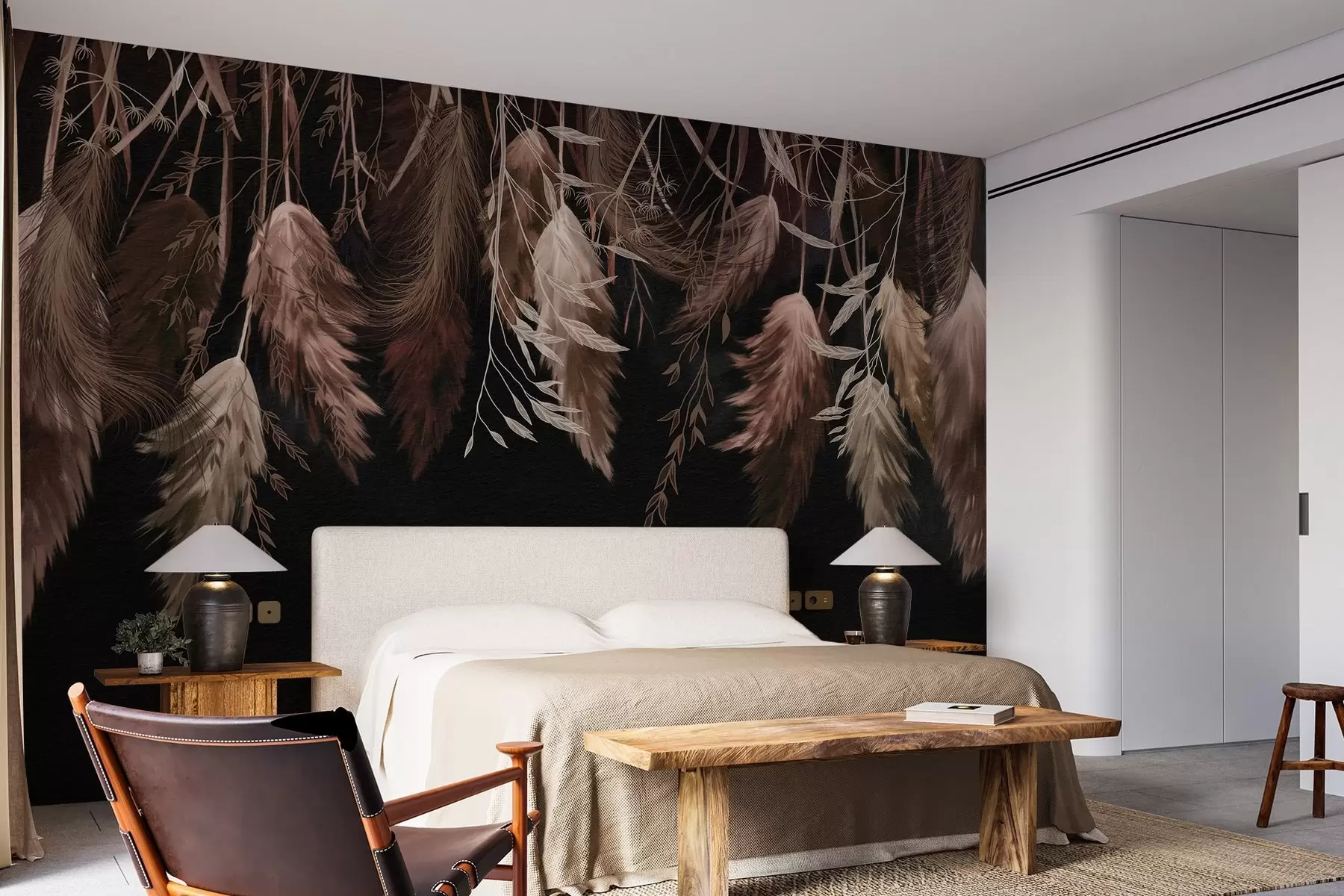 Wall Mural Photo Wallpaper Dried flower blossoms w04253v1