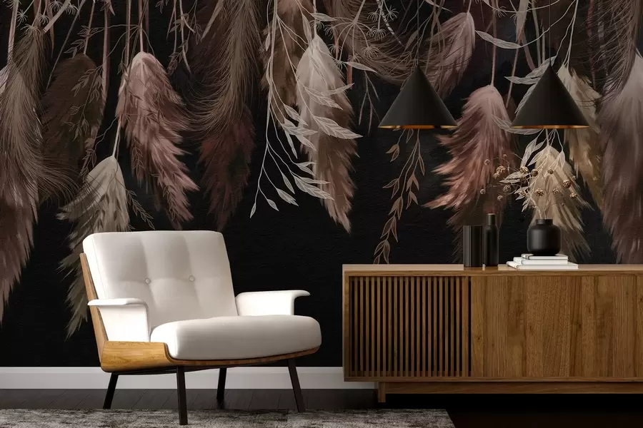 peintures murales Fleurs séchées w04253v1