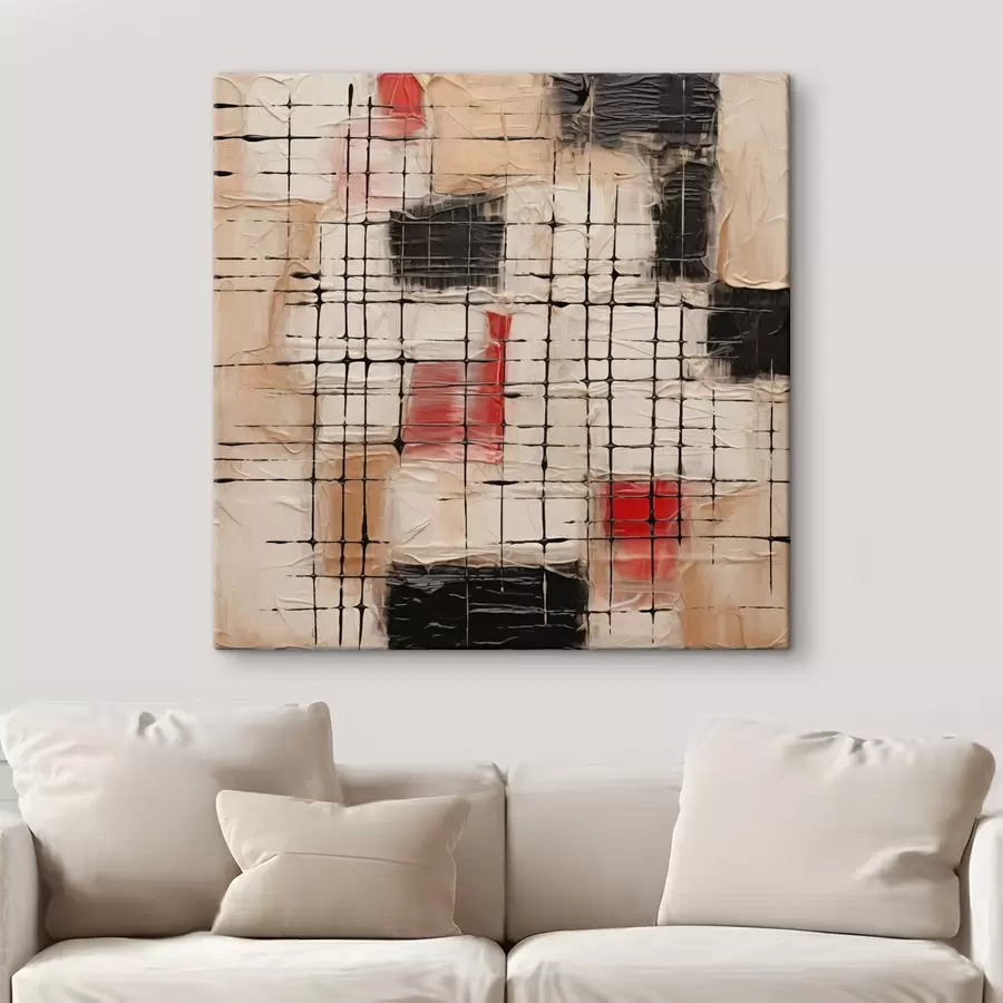 murales Abstracción con líneas e imitación de pinceladas s45122