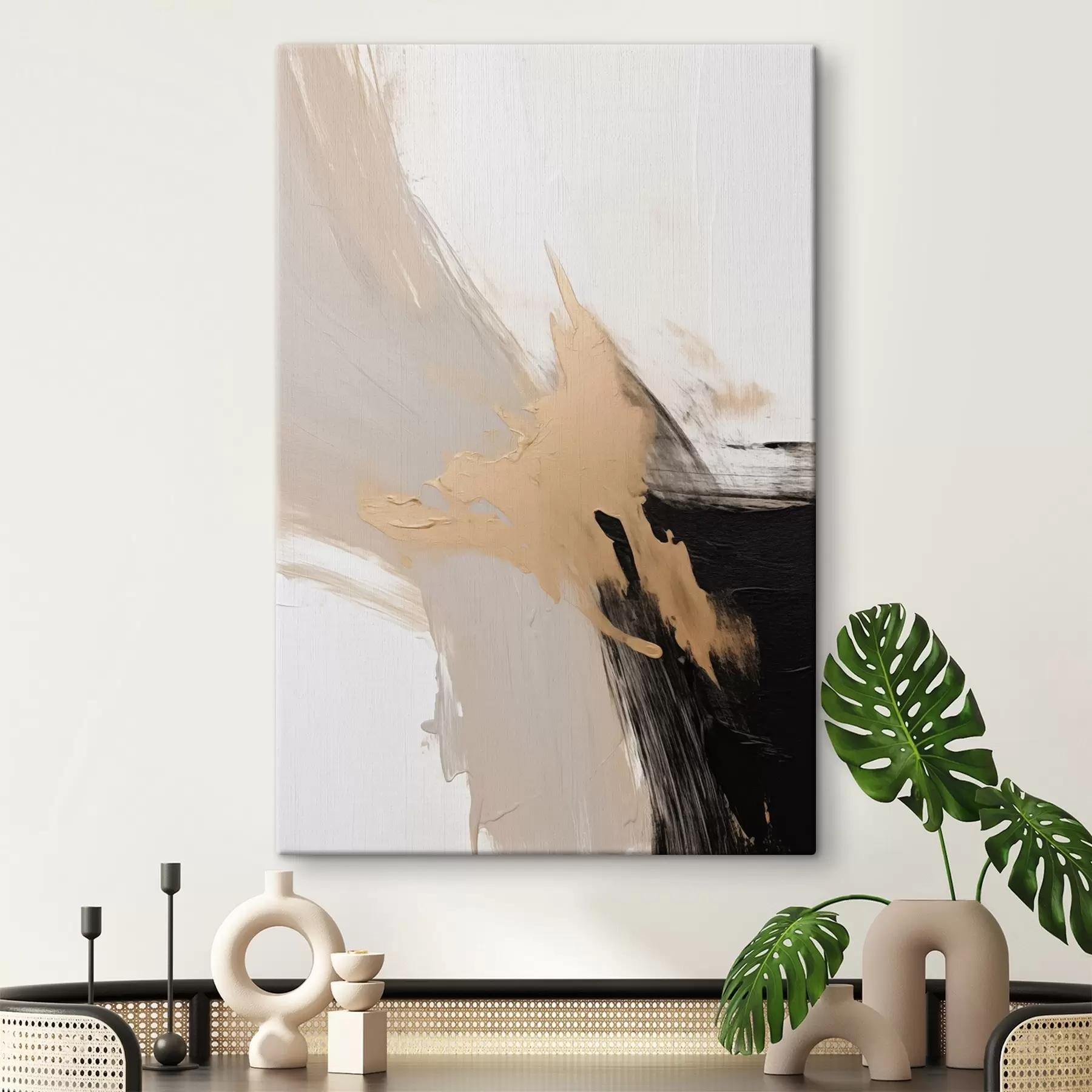 wall murals Dynamic abstraction imitation of brush strokes s45126