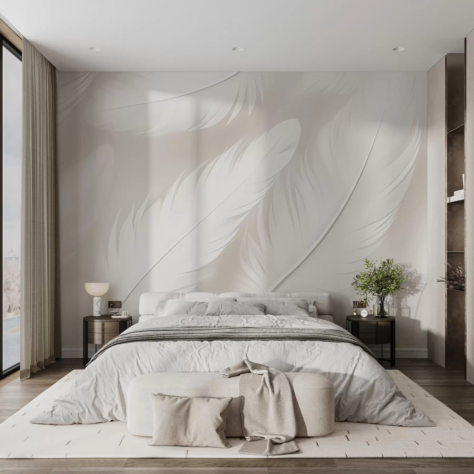 Wall Mural Photo Wallpaper Feathers w04273
