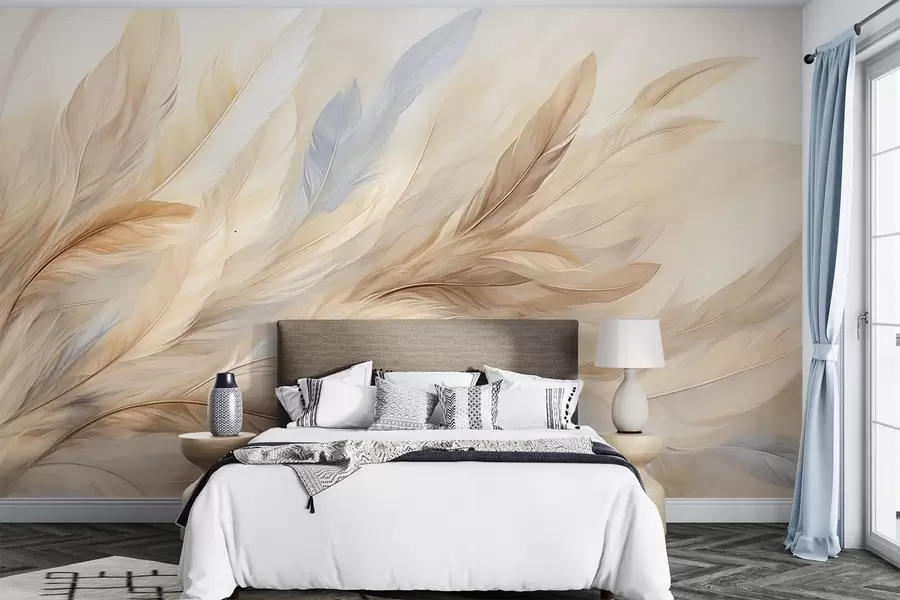 murales plumas delicadas w04279