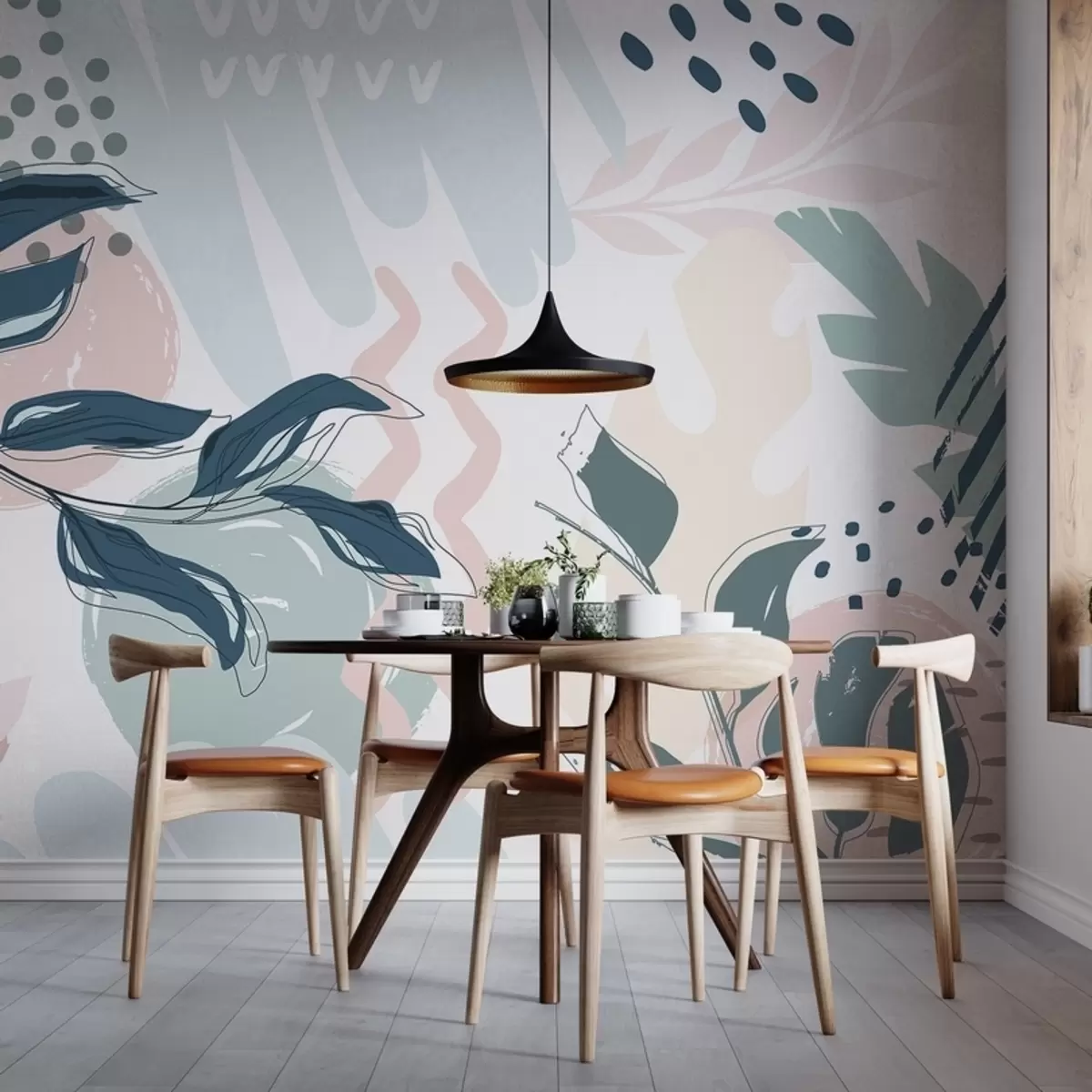 peintures murales Feuilles abstraites w04281v1