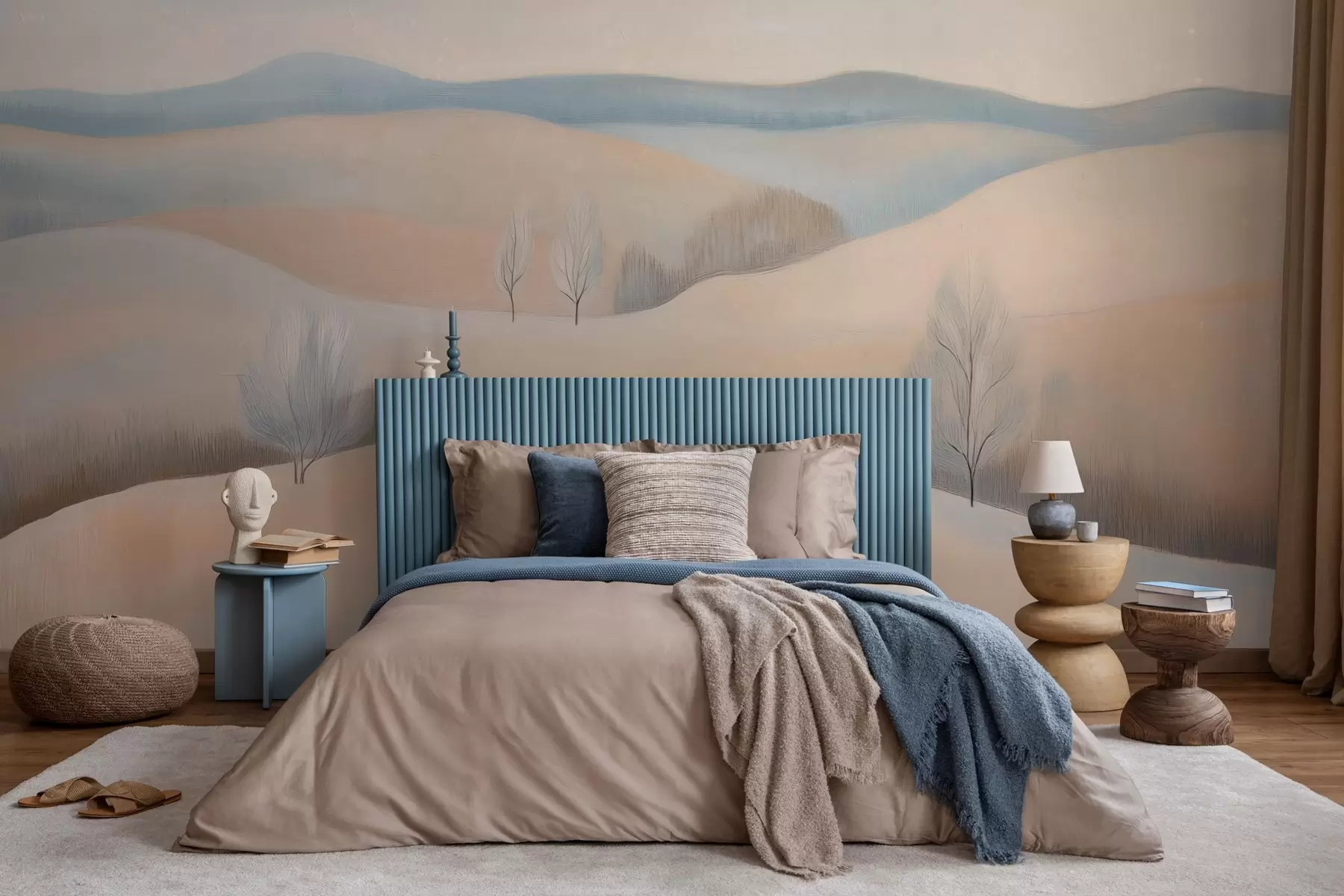 Wall Mural Photo Wallpaper landscape in the style of a pastel drawing w04077