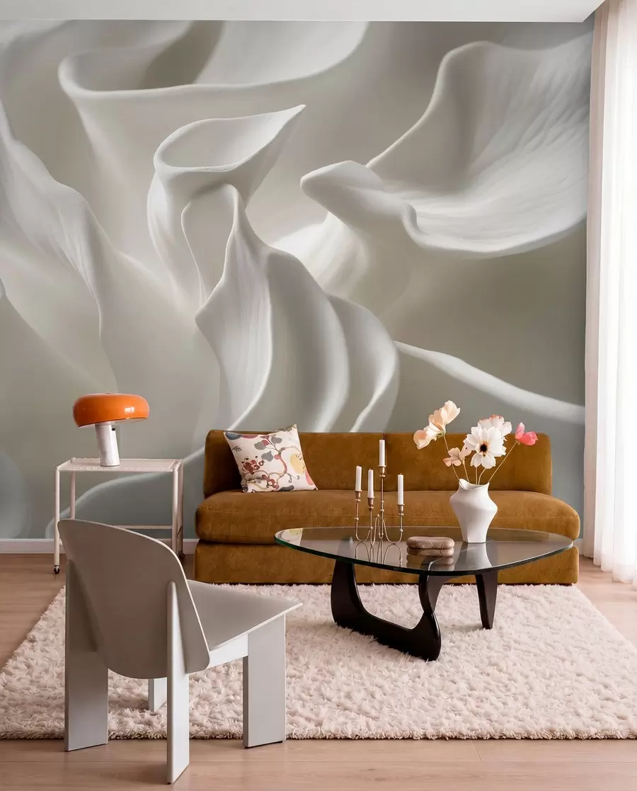 Wall Mural Photo Wallpaper wavy petals with imitation of volume w04212