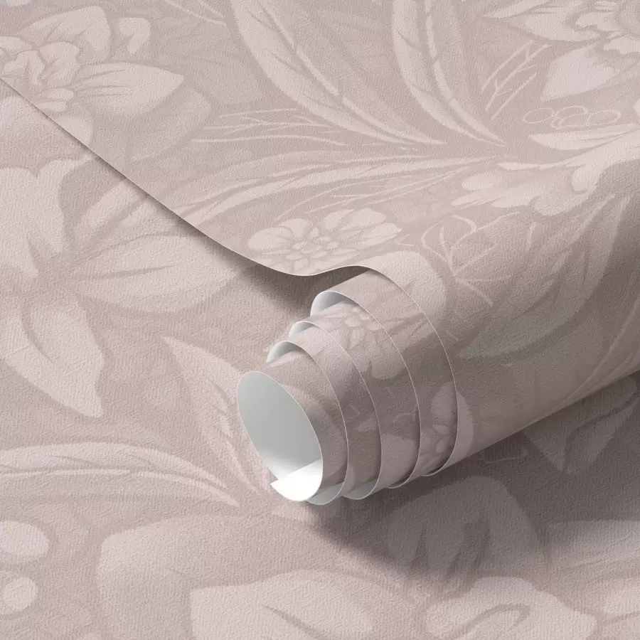 murales Diseño floral monocromo con narcisos sobre fondo crema a00294