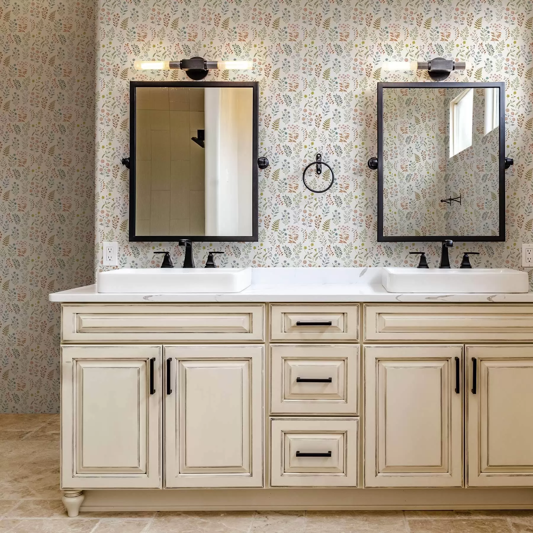 murales Plantas de colores sobre fondo blanco a cuadros a00413