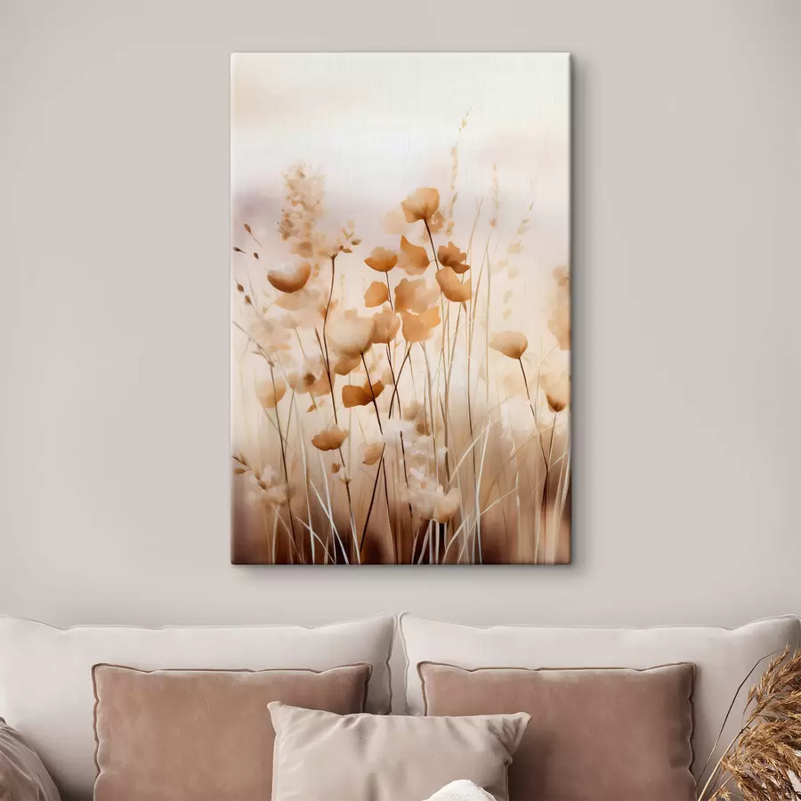 murales Flores silvestres abstractas s44413