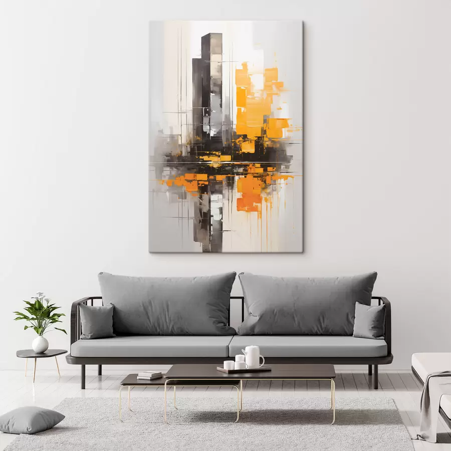wall murals Abstraction with skyscrapers s45162