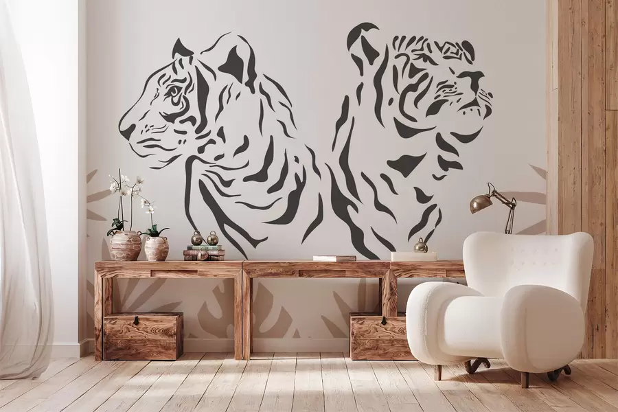 peintures murales Tigers w04294