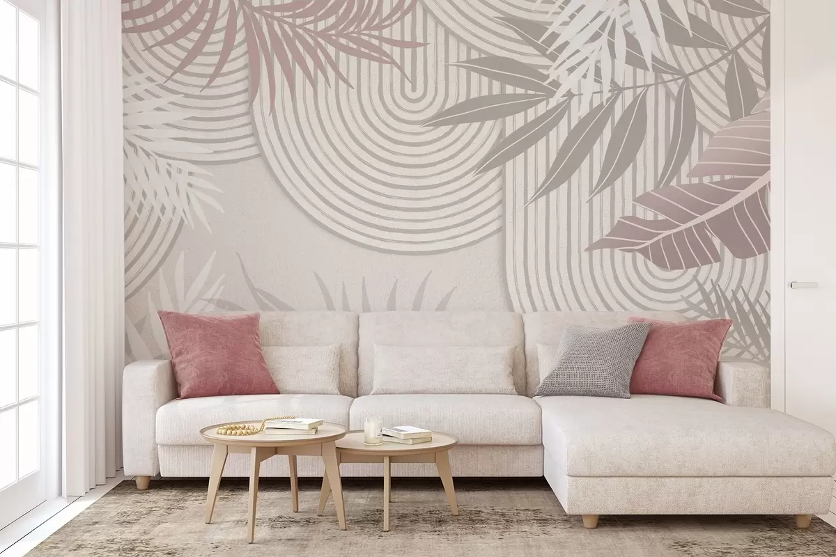 Wall Mural Photo Wallpaper Abstraction with plant branches w04295v2