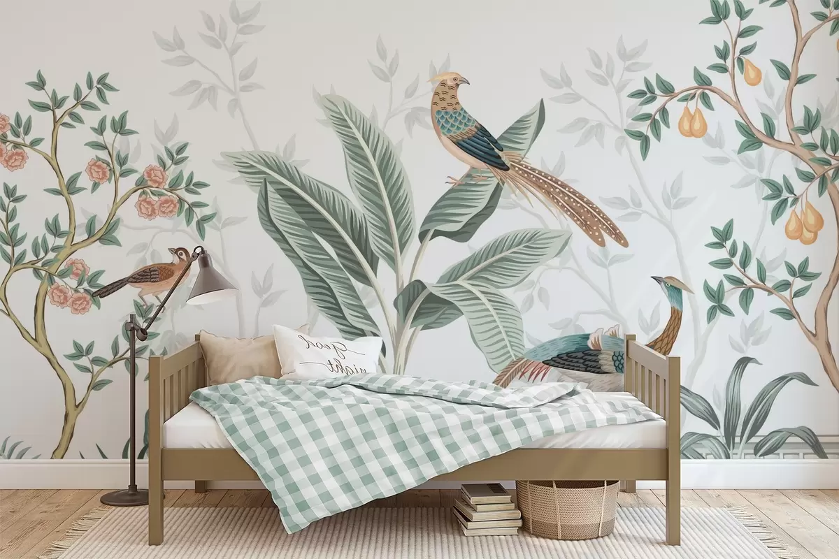 Wall Mural Photo Wallpaper Birds in the jungle w04296
