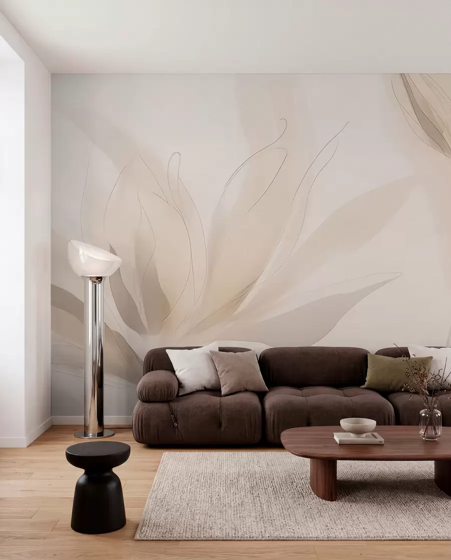 Wall Mural Photo Wallpaper Light abstract leaves w04243