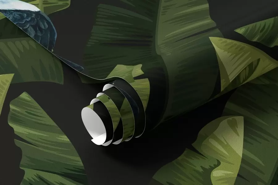 wall murals Toucan in Tropical Leaves a00415