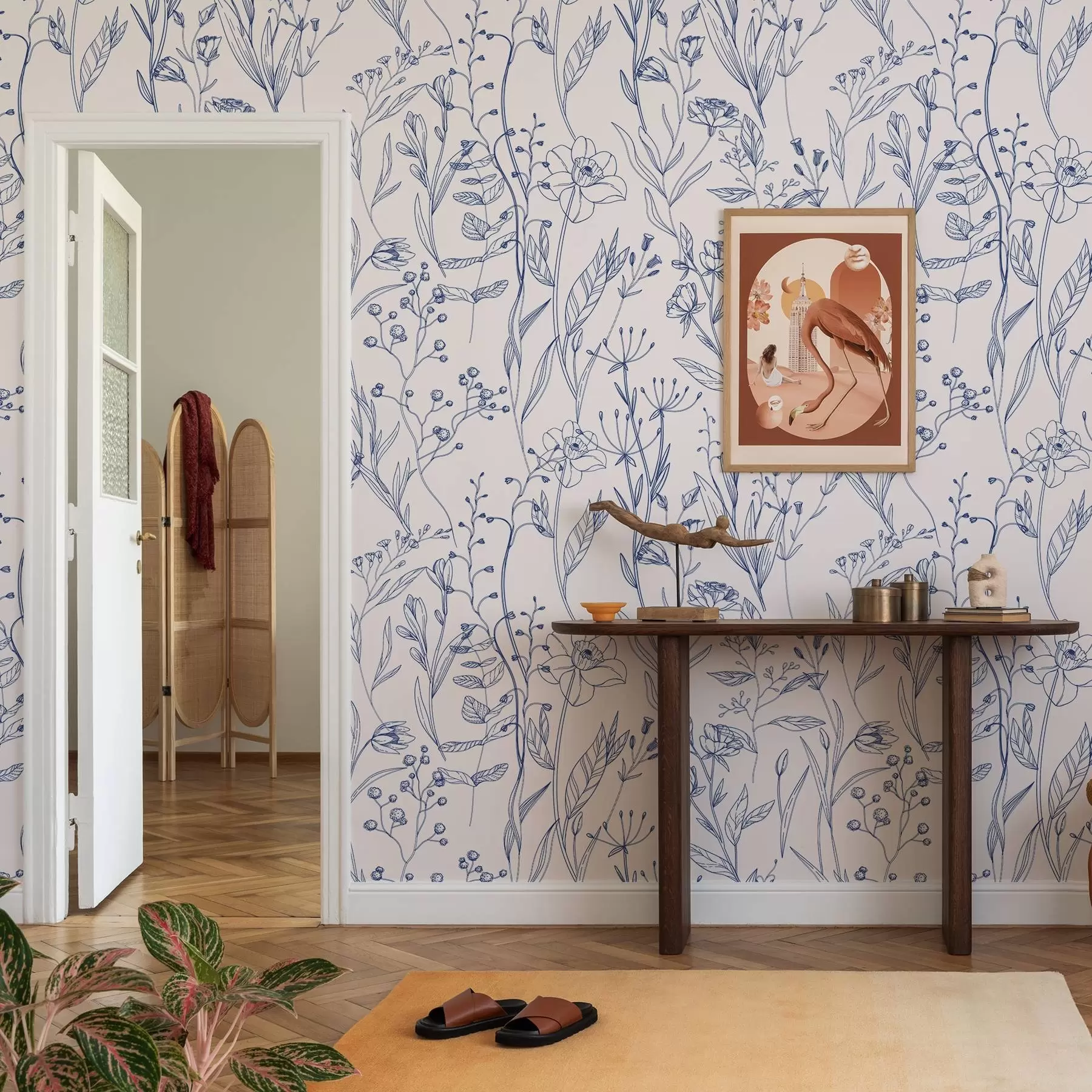 murales Flores silvestres minimalistas