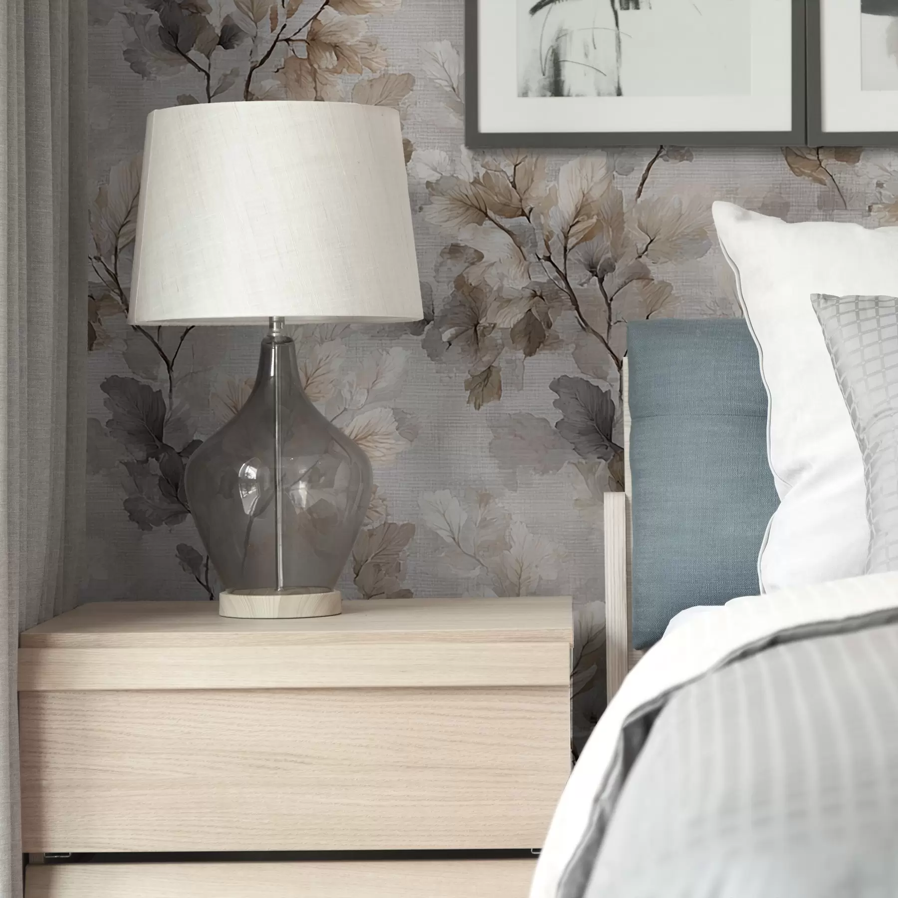 Wall Mural Photo Wallpaper Neutral Watercolor Branches Pattern a00422